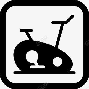 运动种类标志健身车自行车测力计健身图标图标