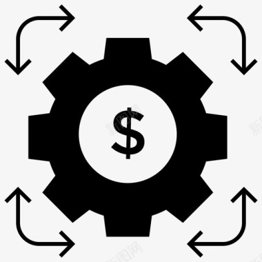 企业画册团队财务管理企业管理现金流设置图标图标