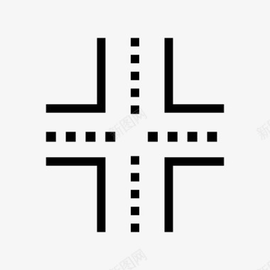 相连的路十字路口路图标图标