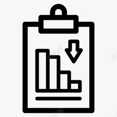 财务向下财务分析图表报告图标图标