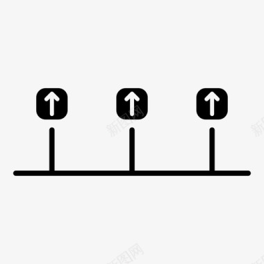 黑色信息图表时间线箭头图表图标图标