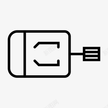 矢量风力发电机电动机直流电动机发电机图标图标