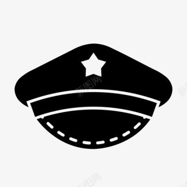 警察帽头盔法律图标图标
