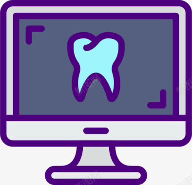 IT背景图片素材134图片正位片牙科学10线色图标图标