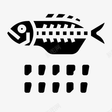 塑料在鱼生态污染图标图标