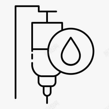 手捧滴水滴水血糖静脉输液袋图标图标