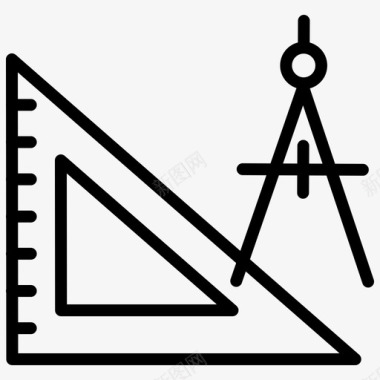 正方形的背景自动化框架指南针工具图标图标