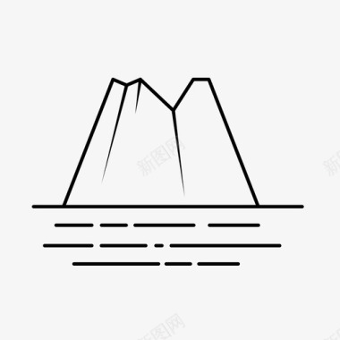 冰山山自然图标图标