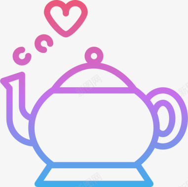 茶壶浪漫37渐变色图标图标