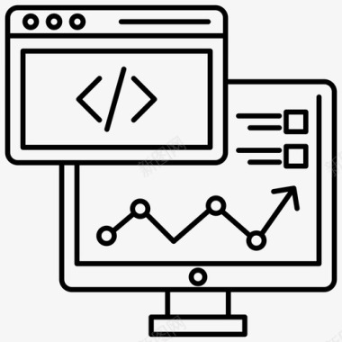 网络编码数据分析数据信息图图标图标