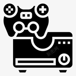 游戏机盒游戏盒游戏机玩家图标高清图片