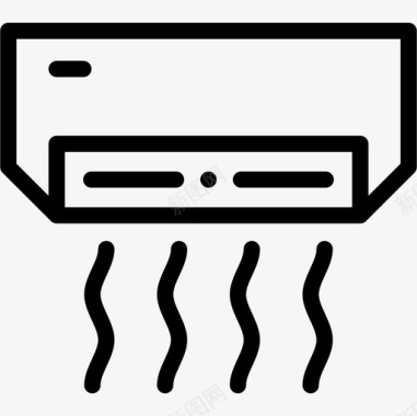 大金空调素材空调天气214线性图标图标