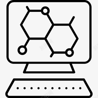 化学器材研究计算机分子图标图标