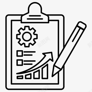 黑色信息图表统计报告数据分析图表图标图标