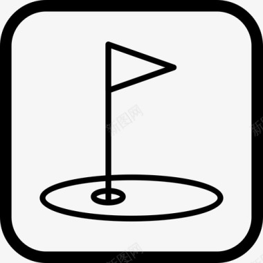 俱乐部高尔夫旗帜高尔夫俱乐部图标图标