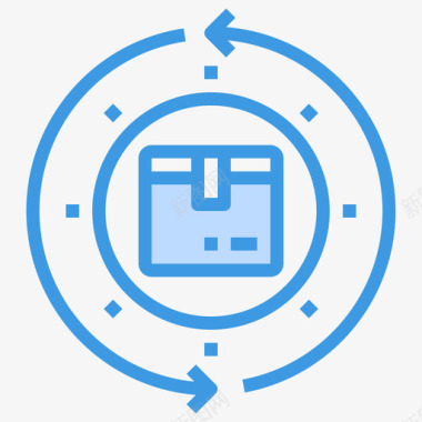 退货退货送货76蓝色图标图标