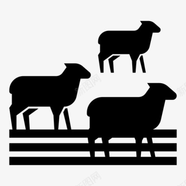 羊群母羊绵羊图标图标