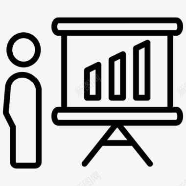 演讲矢量演示营销销售图标图标