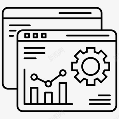 网站开发数据分析信息图形元素图标图标