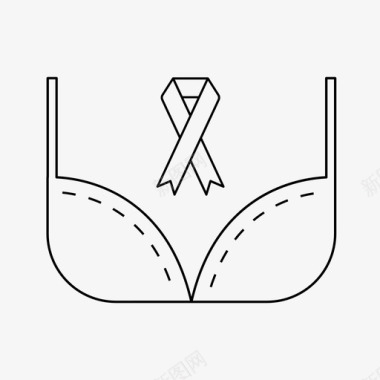 乳腺癌意识女性图标图标