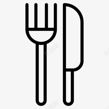 烹饪餐具叉子厨房图标图标