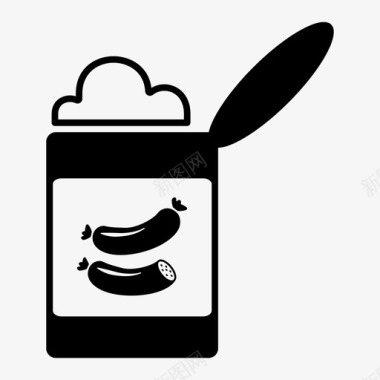 罐装香肠食品日用品图标图标