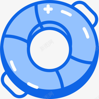 救生员75岁宝宝蓝色图标图标