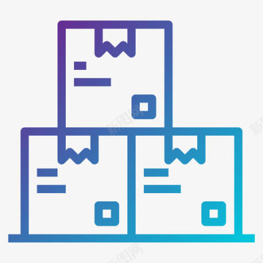 盒子家装48渐变图标图标