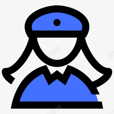 警察120保安蓝色图标图标