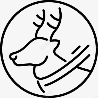 鹿动物节日图标图标