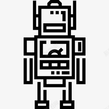 机器人儿童玩具2线性图标图标