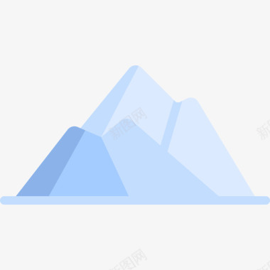 矢量北极高山北极15平坦图标图标