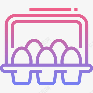农场鸡蛋鸡蛋农场48线性梯度图标图标