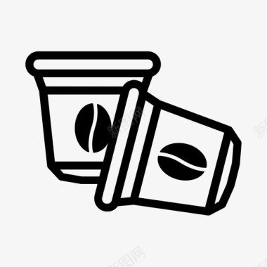 咖啡胶囊咖啡杯雀巢图标图标