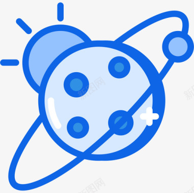 星球科学82蓝色图标图标