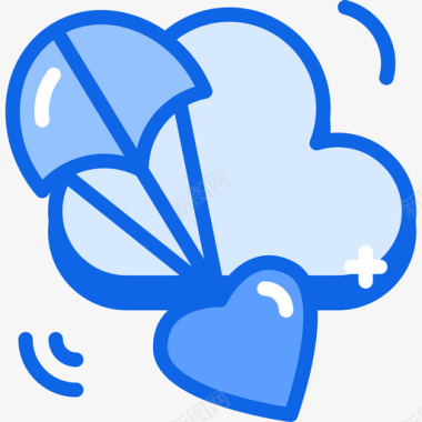 降落伞慈善47号蓝色图标图标