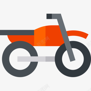 运输Motocross车辆和运输4扁平图标图标