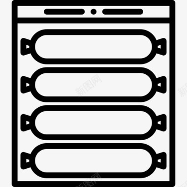 超市促销香肠超市49直式图标图标