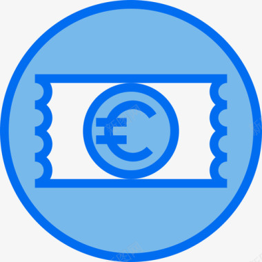 火焰欧元图标欧元购物135蓝色图标图标