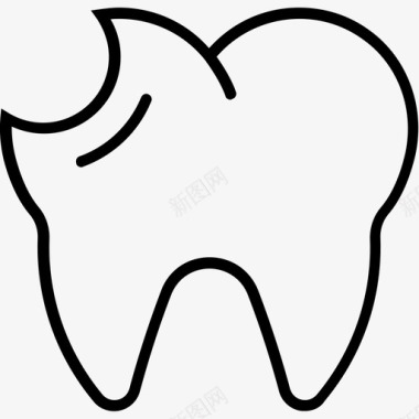 牙崩断牙牙科图标图标