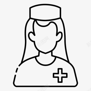护士护理女性图标图标