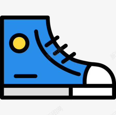 运动鞋运动鞋时尚4线性颜色图标图标