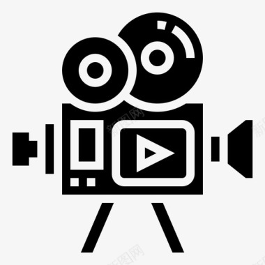 电影摄影电影摄影机音乐和多媒体7字形图标图标