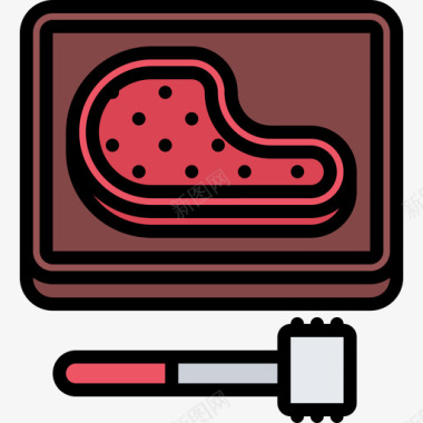 肉烧烤27彩色图标图标