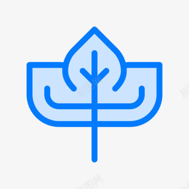 枫叶加拿大2蓝色图标图标