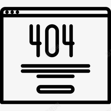 错误标志404错误网站5线性图标图标