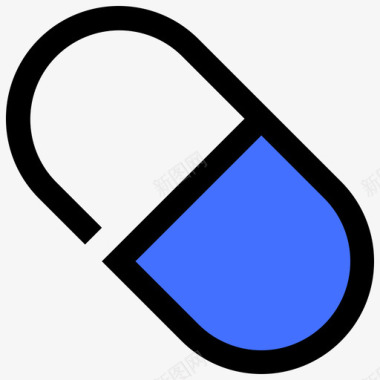 药丸医用174蓝色图标图标