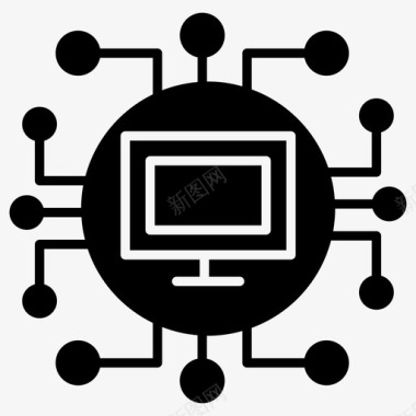 计算机系统图标计算机网络计算机系统数据网络图标图标