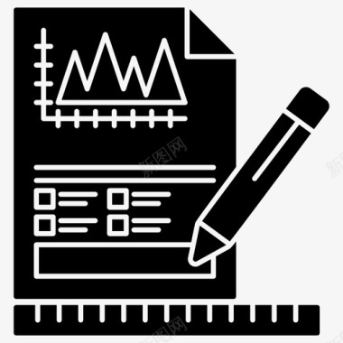 报告撰写增长分析信息图表报告图标图标