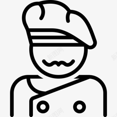 厨师面包师餐饮图标图标